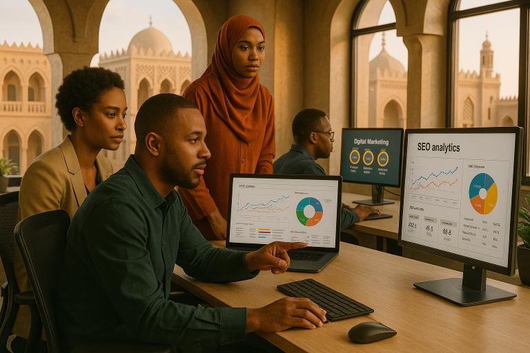 Professional SEO services team in Kano office - SEO Services Kano digital marketing specialists helping local businesses