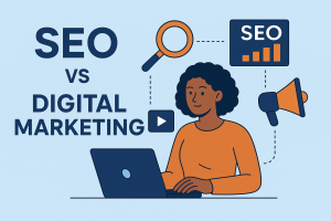 An illustration of SEO Vs Digital Marketing